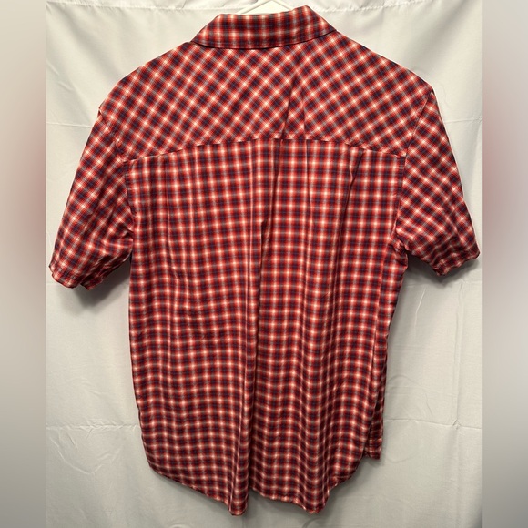 Outdoor Research Seapine Red Plaid Short Sleeve Button Up Shirt Size Large - Picture 6 of 8